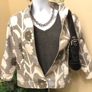 Painted Pony Blazer Jacket Women's Grey and White